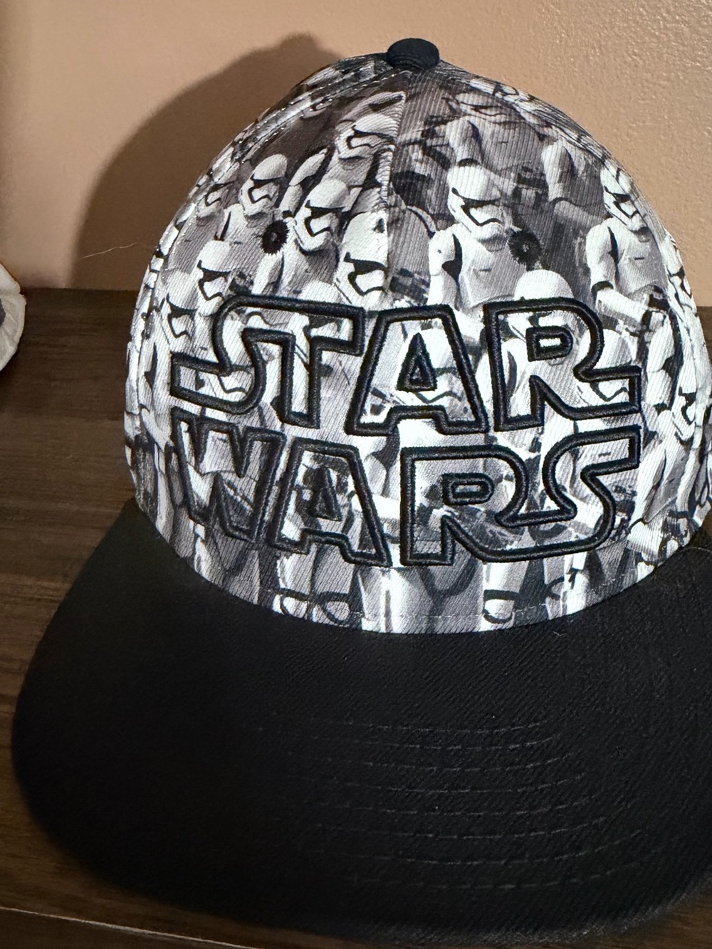 Star Wars Black & White Stormtrooper Pattern Mens Flat bill Hat